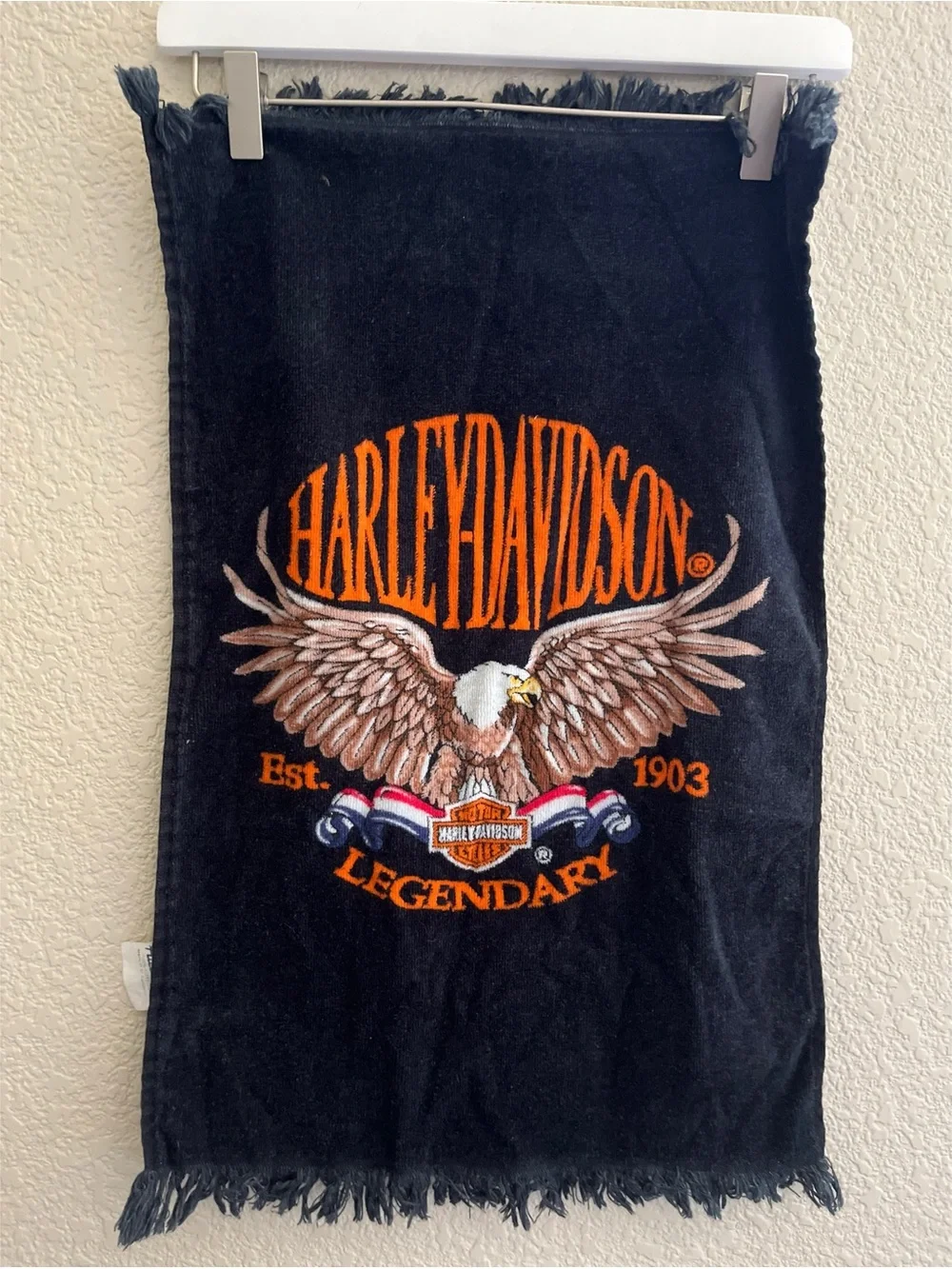 Vintage Harley Davidson Terry Cloth Towel